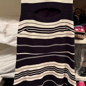 Anthropologie Black and White Midi Dress